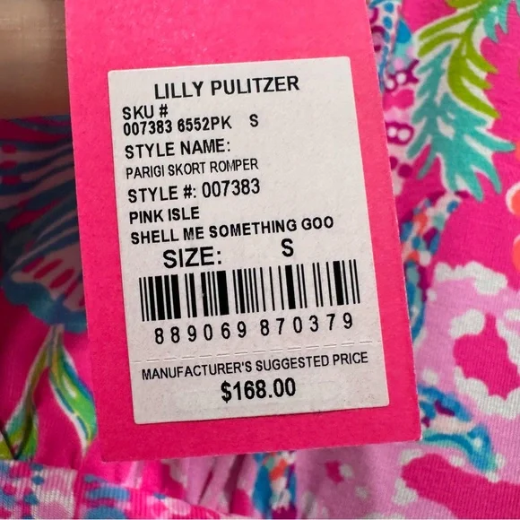 NWT Lilly Pulitzer Parigi Skort Romper S Pink Isle Shell Me Something Good dress - Picture 4 of 5